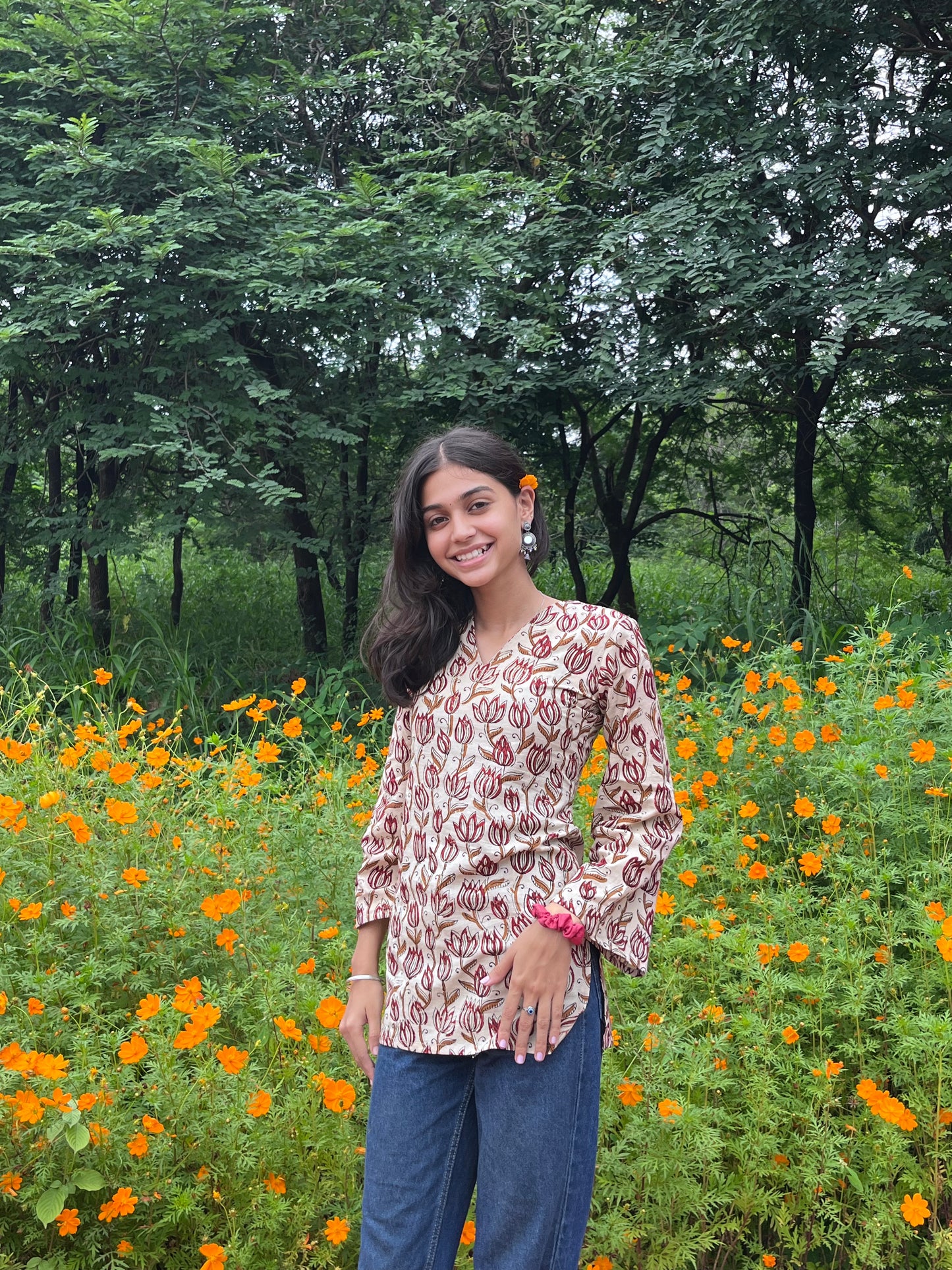 Bagru Handblock Kurti