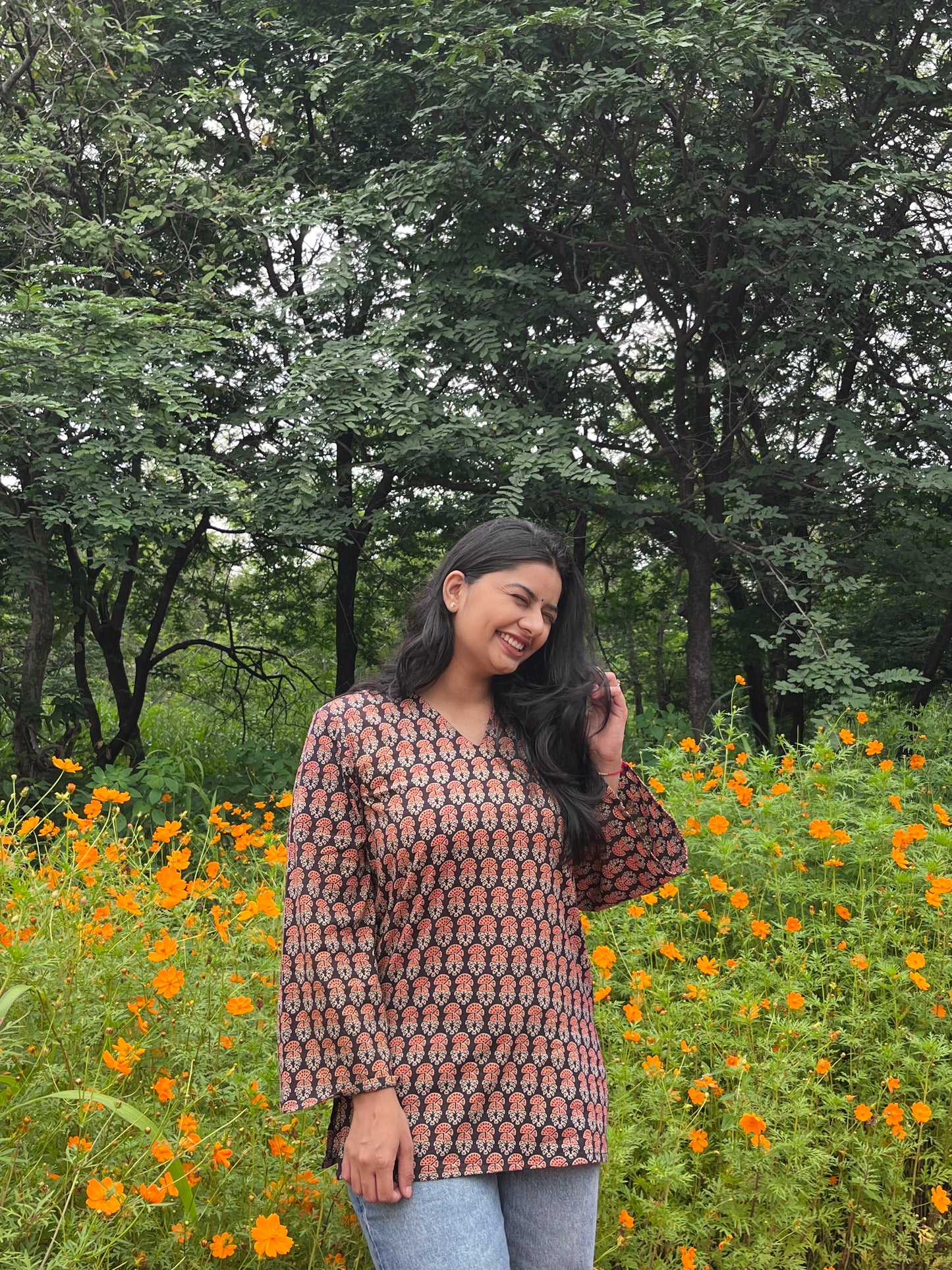 Samaiya Bell Sleeves Kurti
