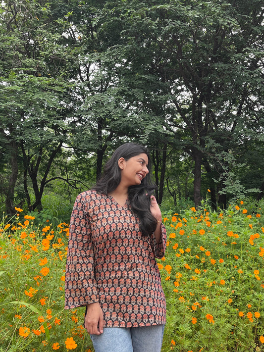 Samaiya Bell Sleeves Kurti